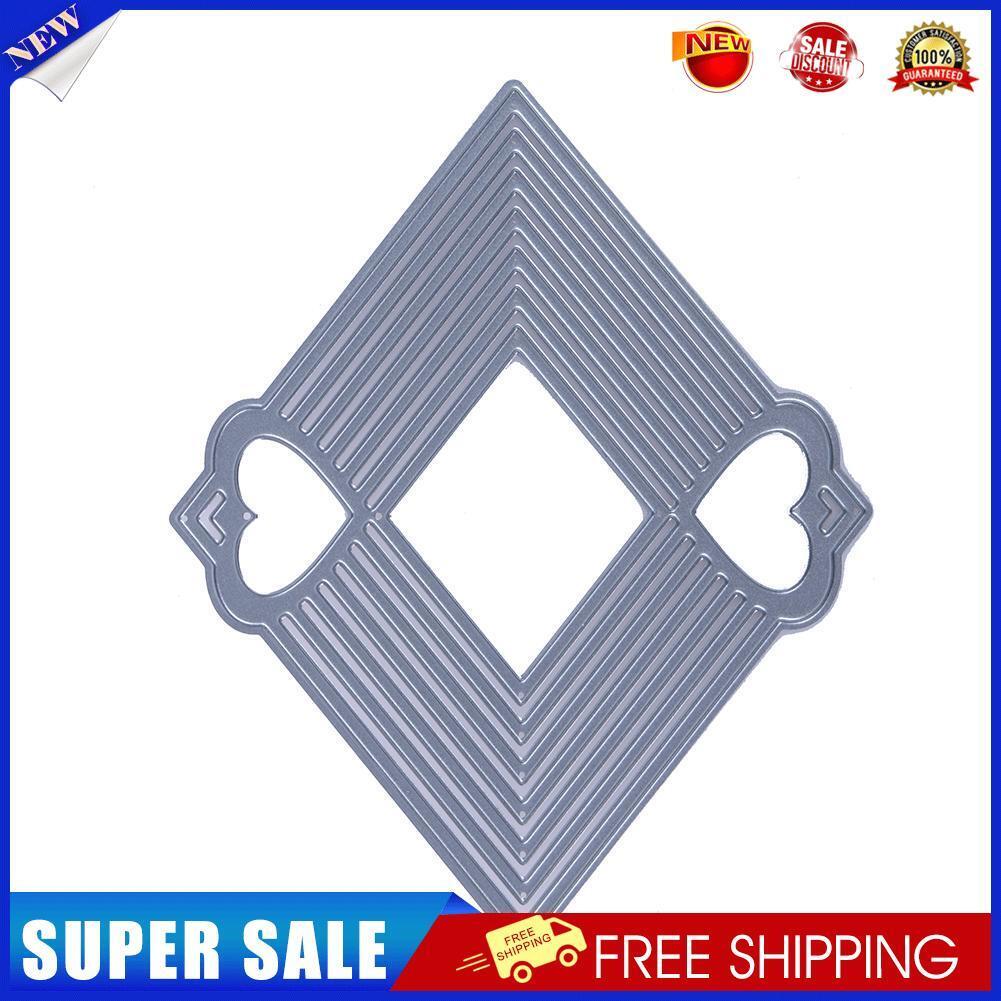 Rhombus Heart DIY Metal Stencil for Scrapbook Craft Embossing Cutting Die