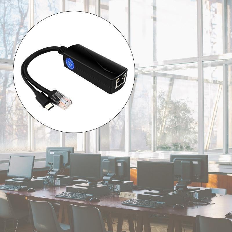 IEEE 802.3af Type-C Gigabit PoE Splitter Power Over Ethernet 5V 3A for Tablets