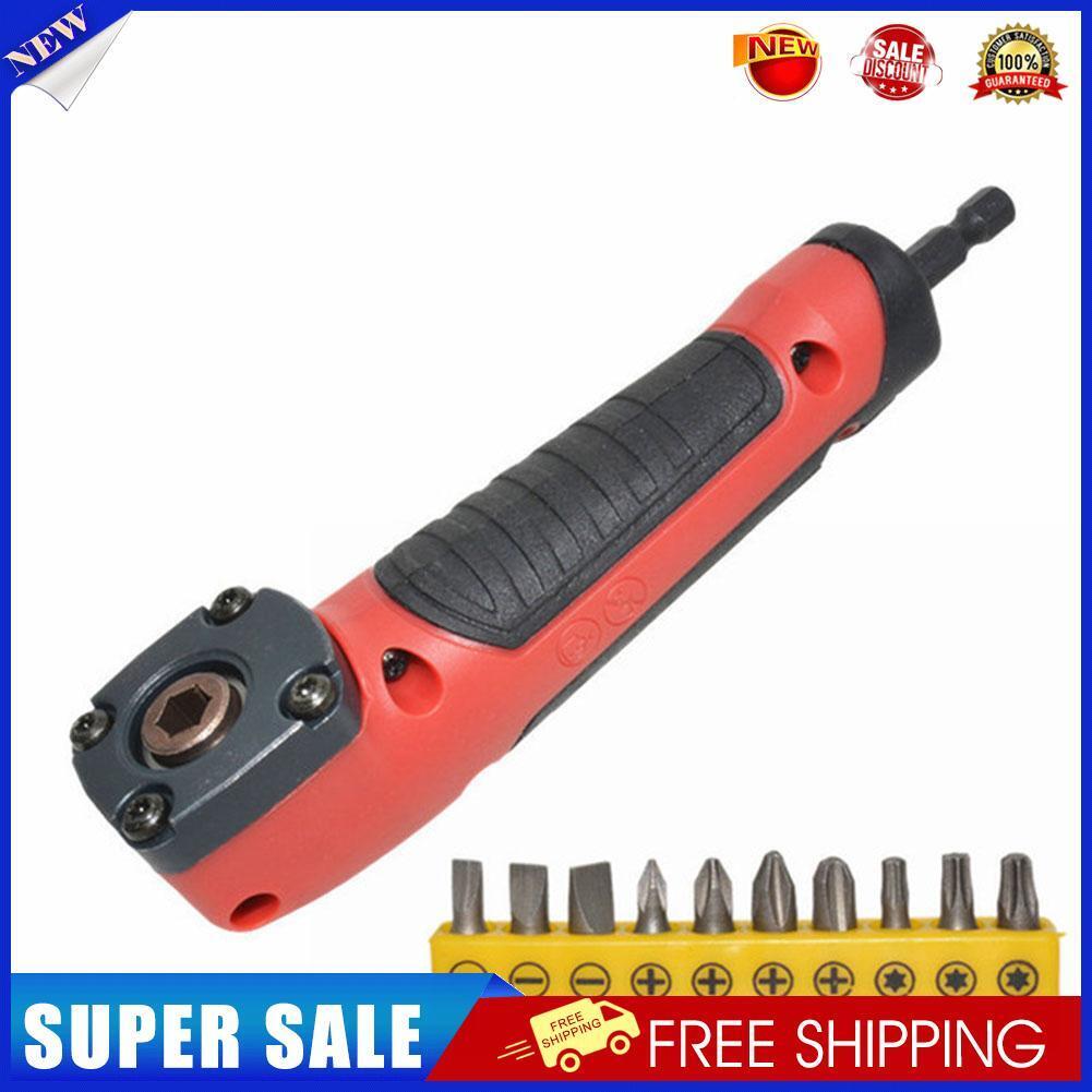 Right Angle Extension Shank Screwdriver 1/4 inch Hex Drill Bit Holder Kits