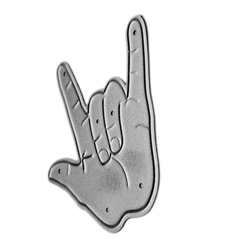 Love Hand Gesture Metal Cutting Dies Stencil DIY Scrapbooking Card Template Mold