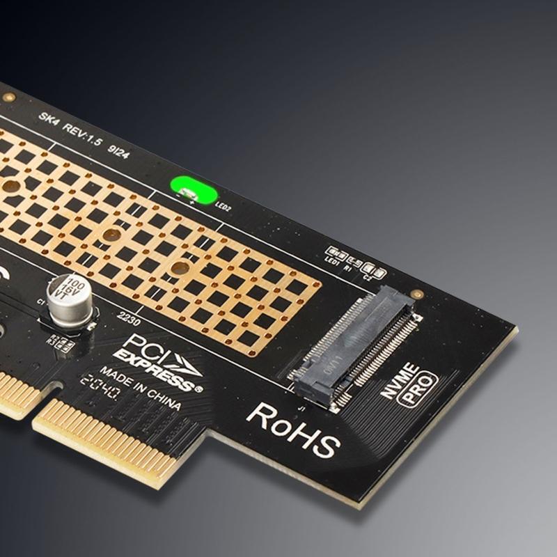 M.2 NVME to PCIe X4 Card Hard Disk Controller Expansion Card PCIe Adapter Card