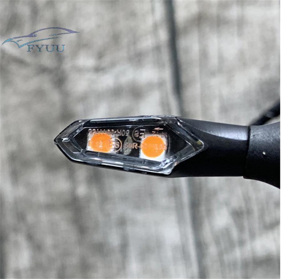 4 Pcs Mini Aluminum 12V Motorcycle General LED Turn Signal Light Indicator Lamps