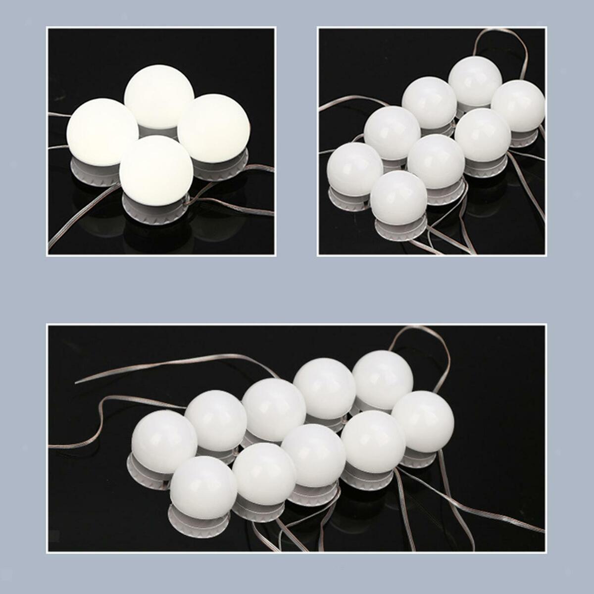 LED Vanity Mirror Lights with Suction Cups Wall Lamp for Makeup Dressing Table