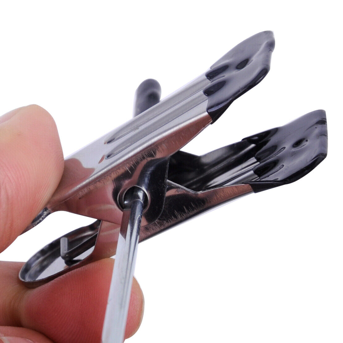 10x Metal Trousers Clip Skirt Pants Clothes Coat Hanger Hooks Adjustable Li