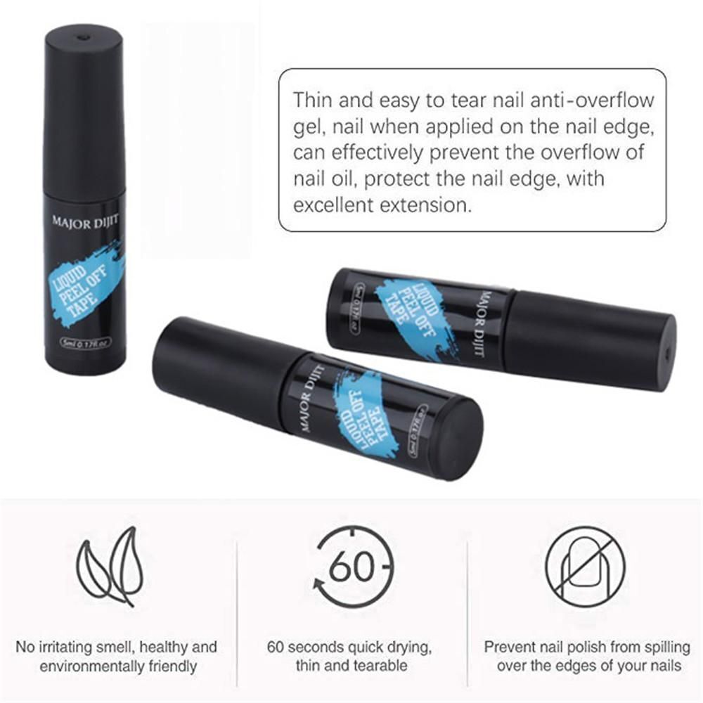 Beauty Liquid Nail Peel Off Gel Nail Latex Tape Finger Cuticle Care Base Coat