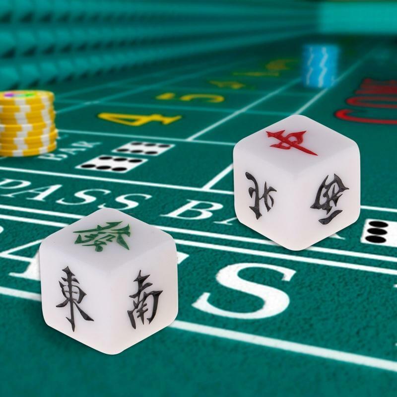 Pack of 10 Position Dice Mahjong Set Acrylic Dices Entertainment Games Dice