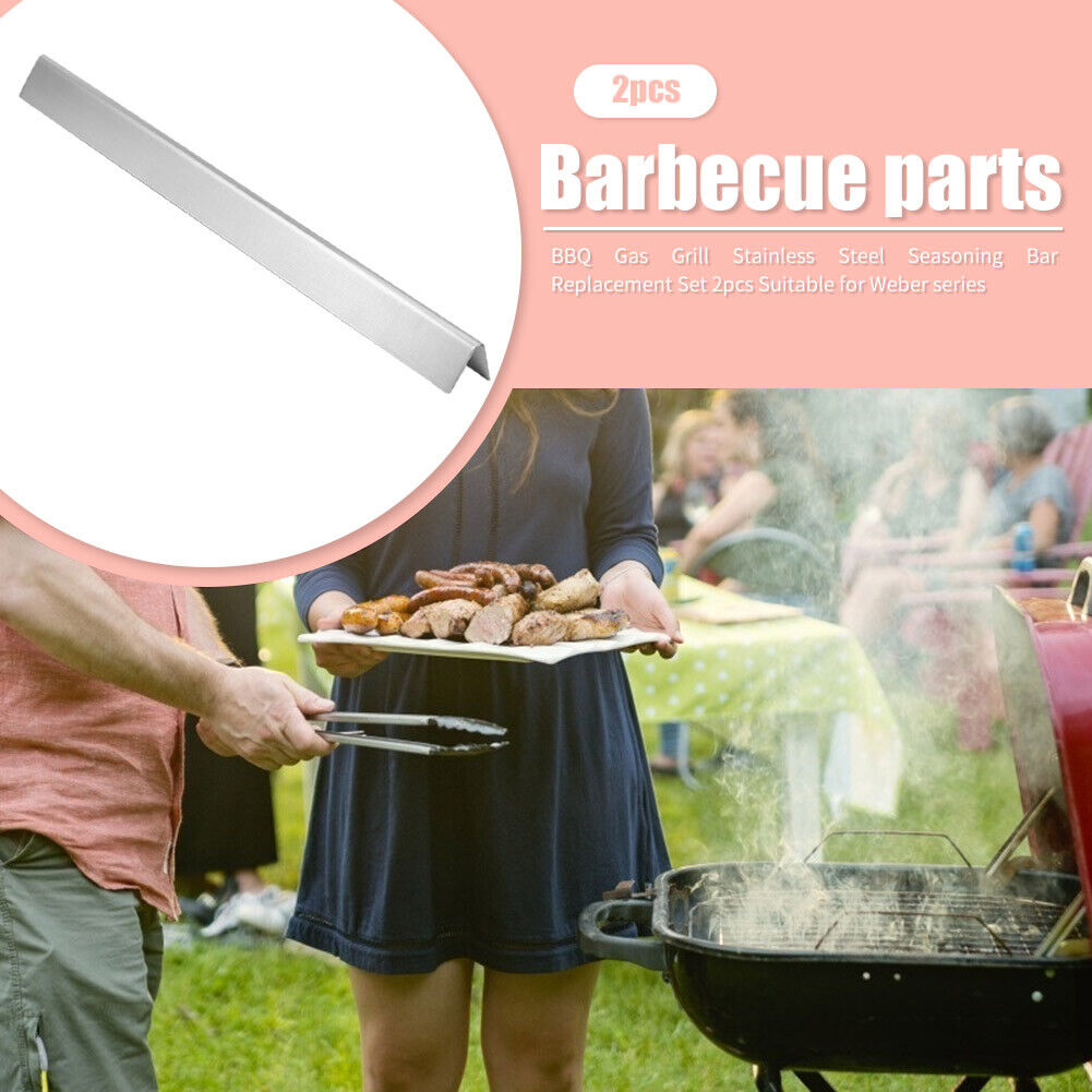 2pcs Stainless Steel BBQ Gas Grill Heat Tent Plate Shield for Weber Series