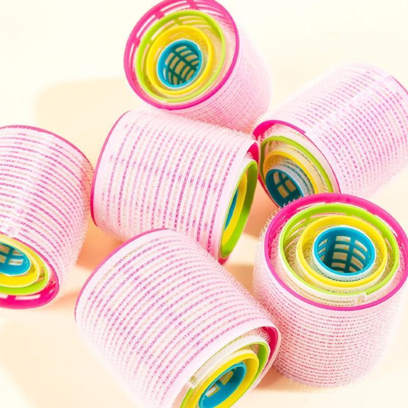 4PCS Hair Roller Self Grip Holding Rollers Hairdressing Curlers Sticky Curling