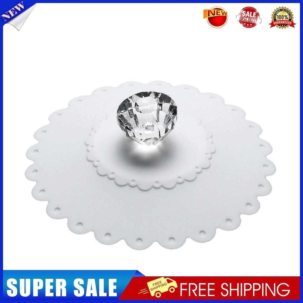 Lace Silicone Diamond Cup Lid Thermal Insulation Cup Cover (White)
