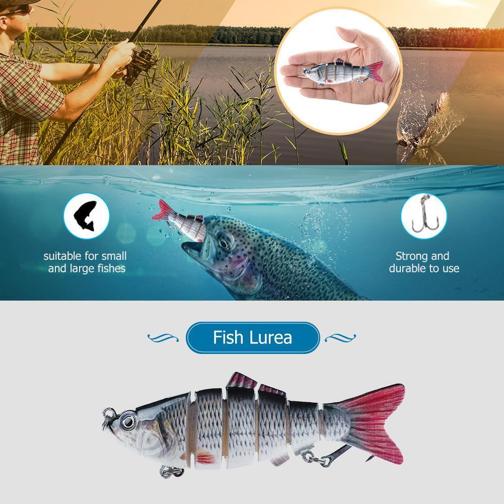 Fishing Lure 6 Segment Lifelike Fish Hooks Baits Swimbait Fishing Lures