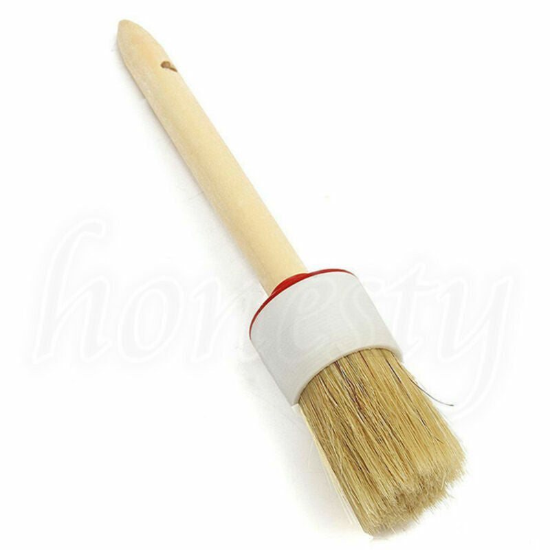 1PC Wooden Handle Round Oil Watercolor Wax Paint Bristle Chalk Painting Brush