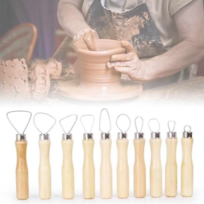 10Pcs DIY Pottery Clay Sculpting Tools Ceramic Carving Set Sculpture Loop Shaper