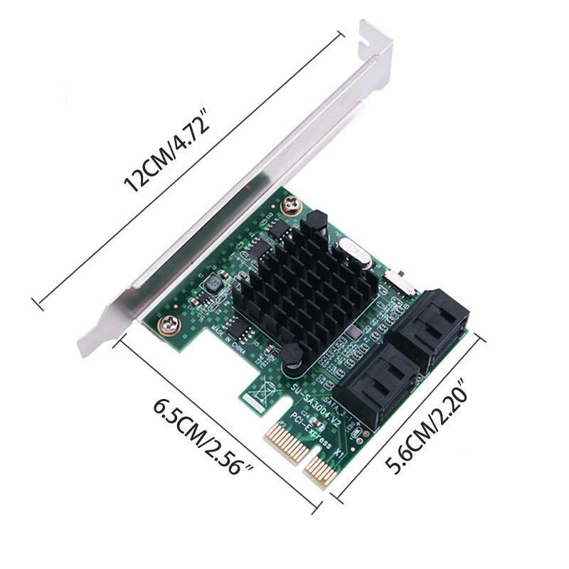 PCI Express 1X to Sata 3.0 Adapter Board 4 Port Sata 3.0 to PCIe Expansion Card