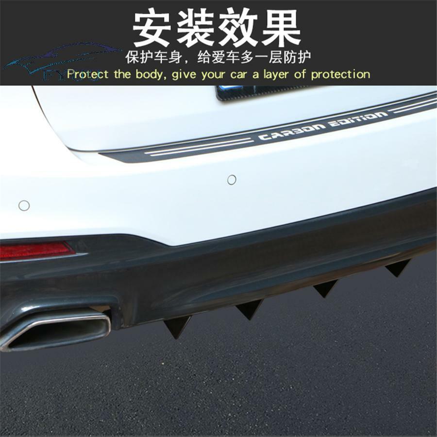 4pcs ABS Rear Bumper Spoiler Car Back Bumpe Diffuser Shark Fin Curved Universal