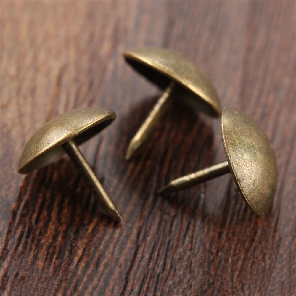 100x Upholstery Nails Tacks Studs Wood Jewelry Box Decor Furniture Hardware 11mm