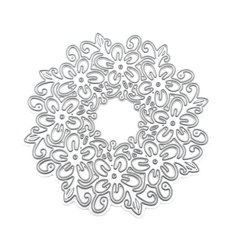 Puzzle Round Lace Carbon Steel Cutting Dies DIY Scrapbooking Photo Album Stencil
