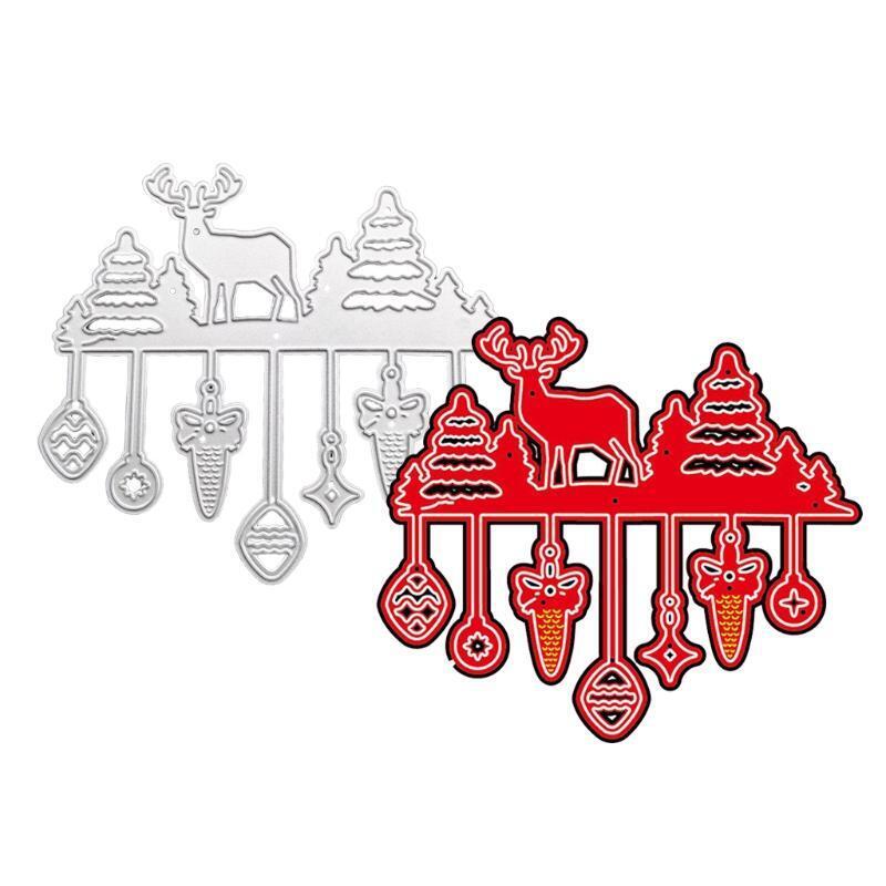 Christmas Elk Tree Metal Cutting Dies Stencil DIY Scrapbooking Album Paper Card