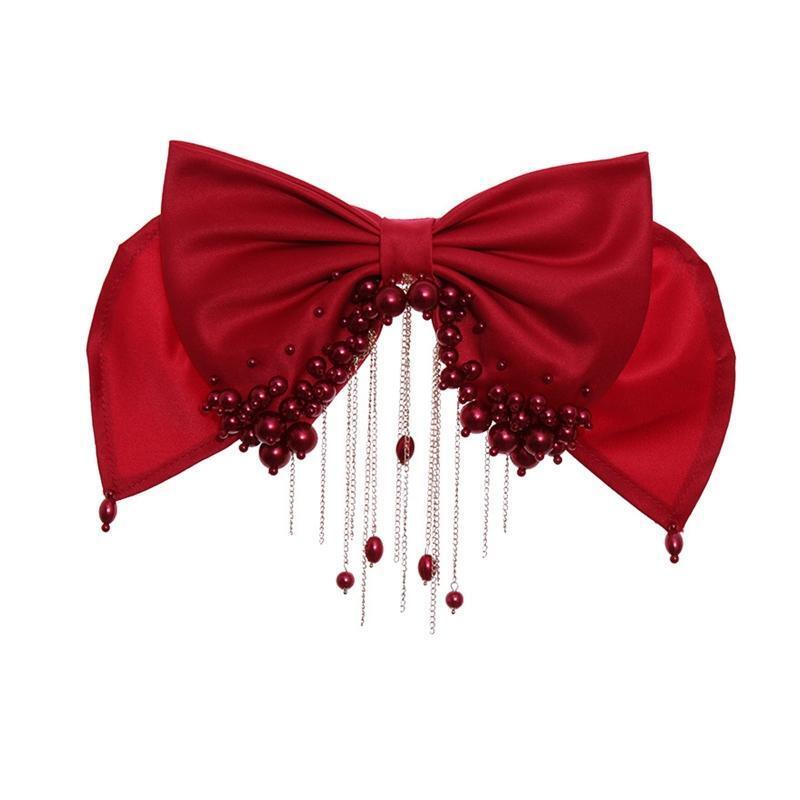 Solid Color Large Bridal Hair Bow Clip Hair Bows for Birthday Party, Baby Shower