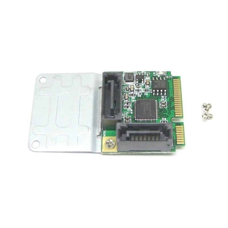 Mini Pcie to Sata 3.0 Adapter Converter 6Gbps 2 Ports Sata3 Expansion Adapter