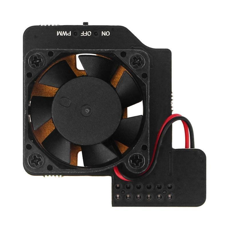 Speed Control Cooling Fan Pure Copper Metal Bottom Heatsink Fan for RPi 4B/3B+3B