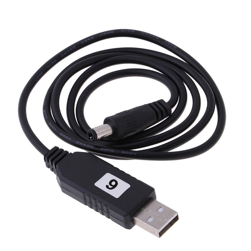 USB DC 5V To 9V 5.5mm x 2.1mm DC Barrel Male Converter   Power Cable