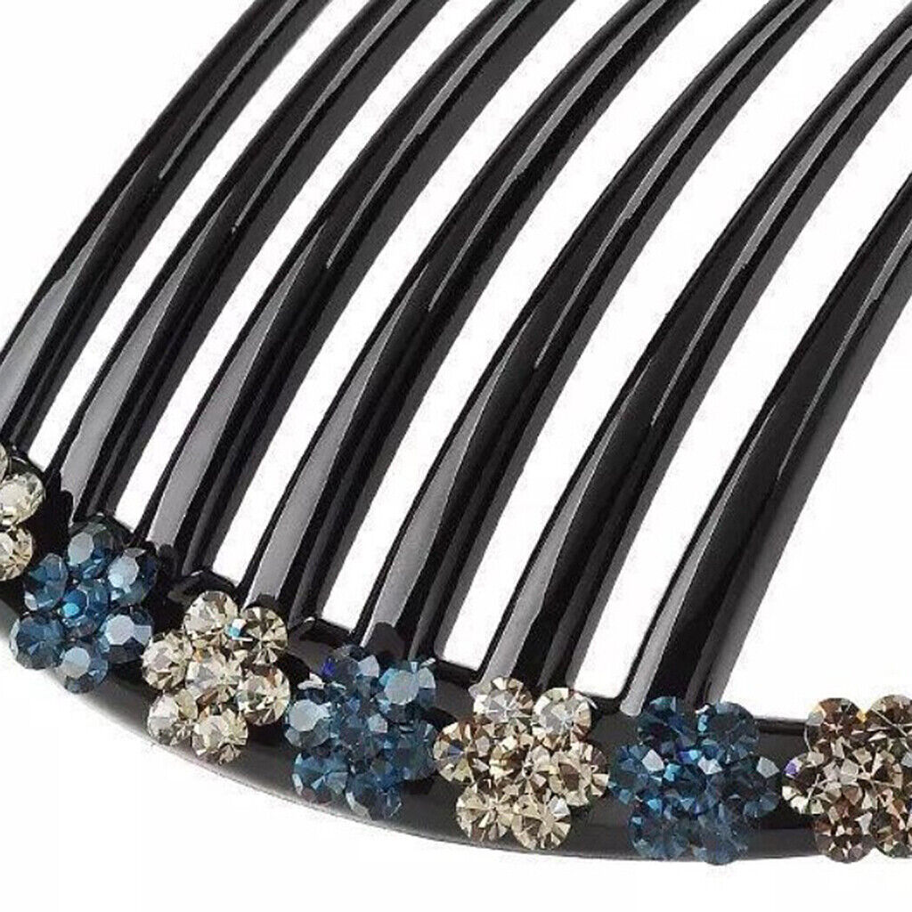 beside  Comb Rhinestones Flower  Comb   bun making Bridal