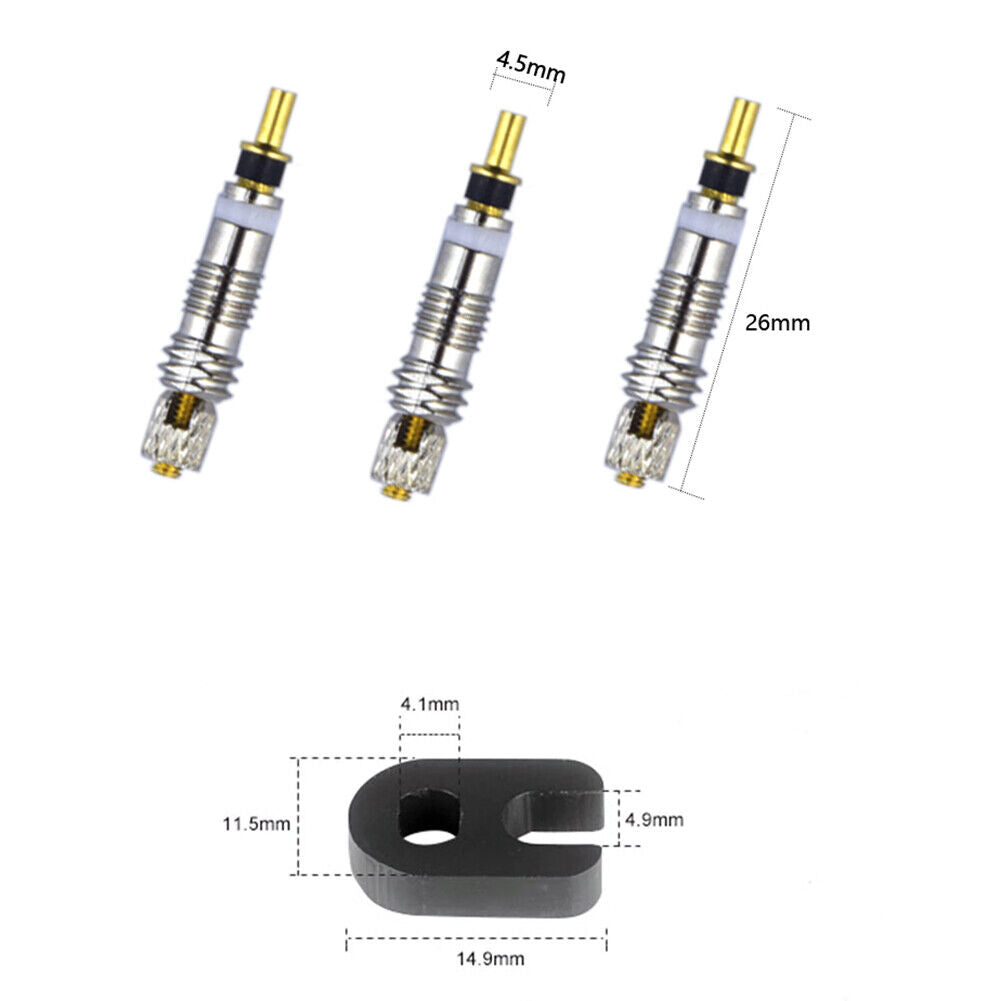 2pcs Brass Presta MTB Road Bike Bicycle Tire Valve Core + Removal Tool