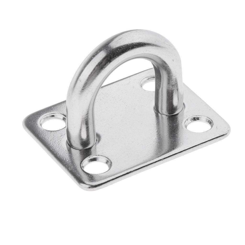 5pcs M5 Pad Eye Plate, Stainless Steel, M8 Heavy Duty Anchor for Wall/Ceiling