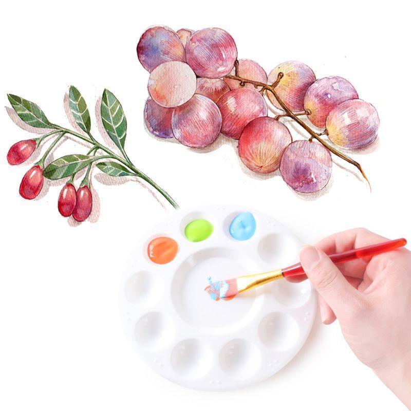 Handheld Paint Palette 11-well Large Palette Ideal for Acrylic Colors Mixing