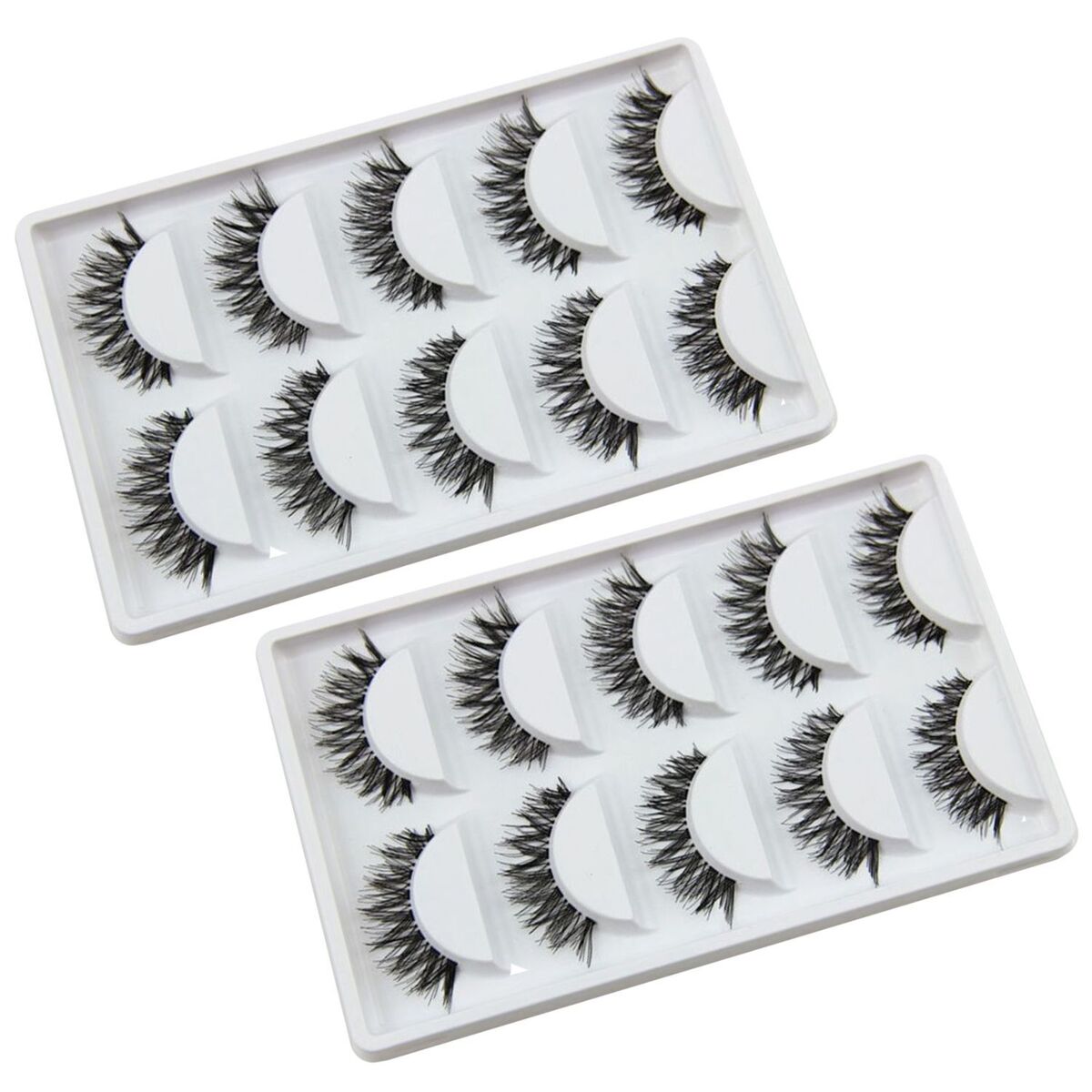 10 Pairs Fashion Natural Long Cross Eye Lashes False Eyelash Extension Cosmetic