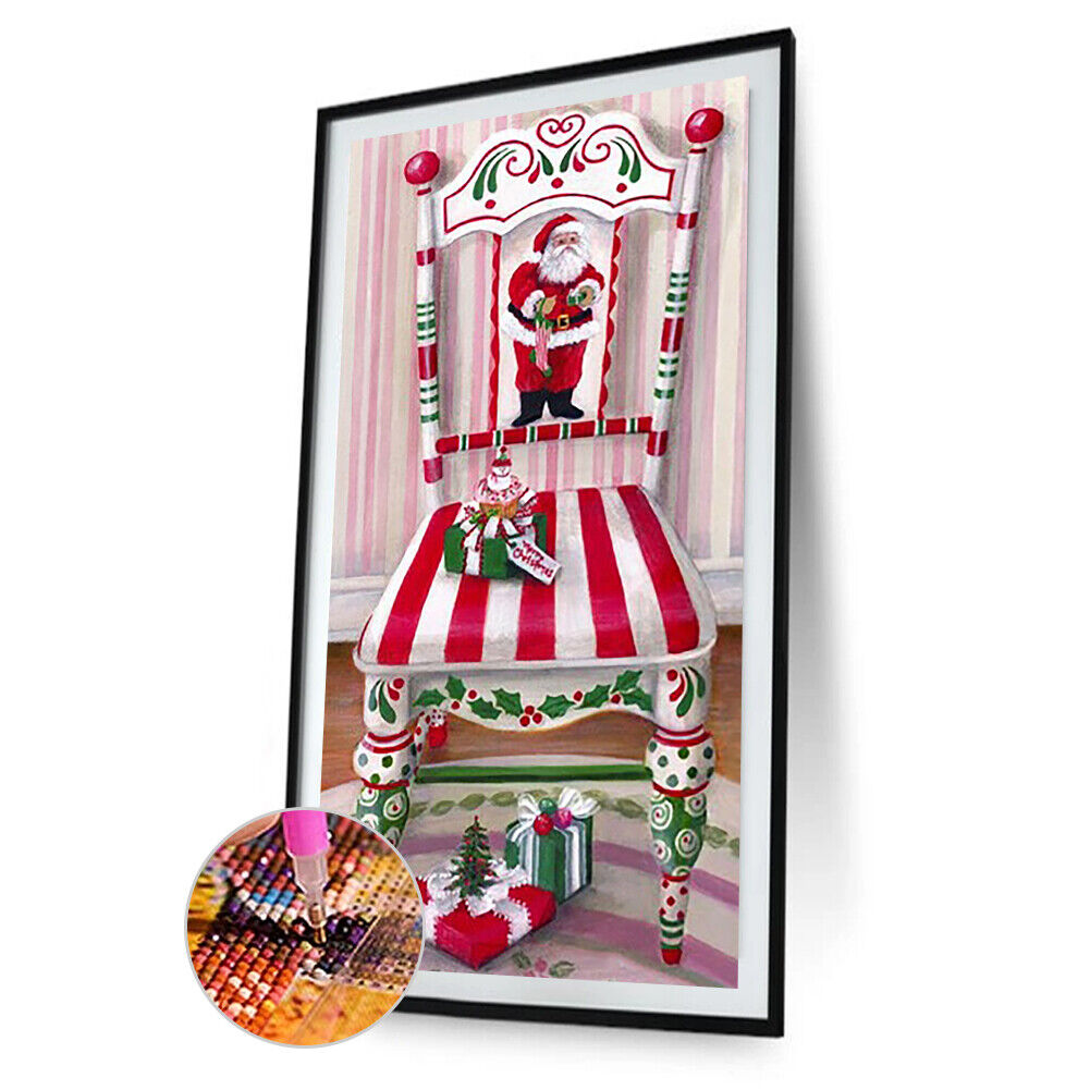 Diamond Painting Happy Christmas Chair Full Round Drill Rhinestone Kit