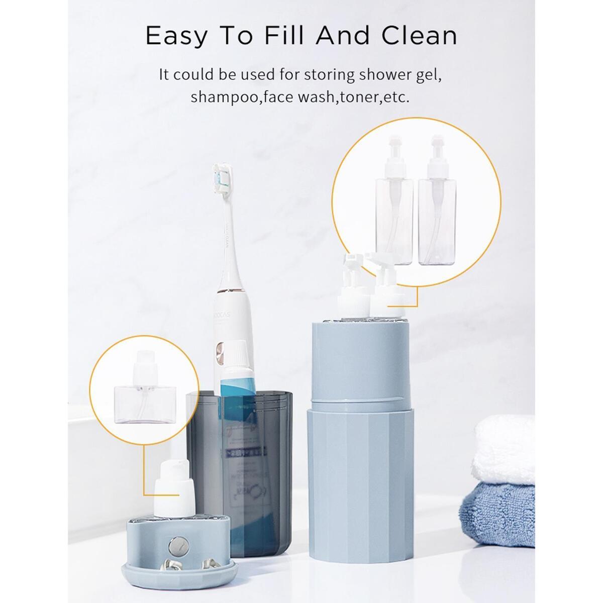 Travel Toothbrush Case 3-division Design Protect Holder Conditioner Business
