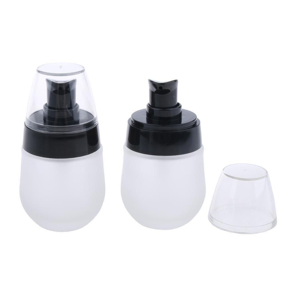 6 Pieces 30ml Frosting Glass Refillable Empty Pump Spray Bottle For Lotion