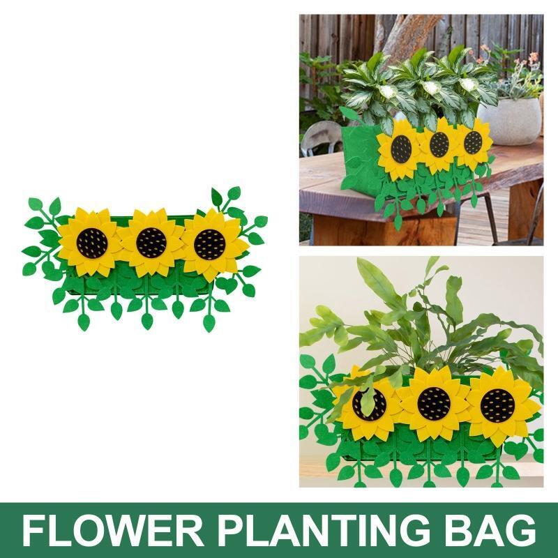 Sunflower Planting Bag Felt Cloth Flower Plant Grow Pot Plants Container