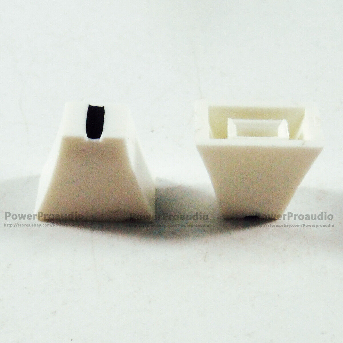 20X White Fader Knob Cap 12mmLx7mmW For Pioneer Apex Audio DBQ Mixer Equalizer