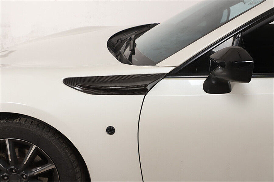 2x Glossy Black Side Fender Fin Air Outlet Vents Cover Decoration Trim Universal