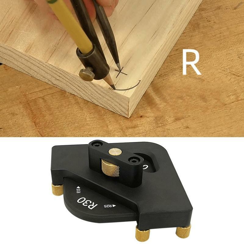 R15 R20 R25 R30 Woodworking Corner Quick Jig Template Tool for Router Trimmer