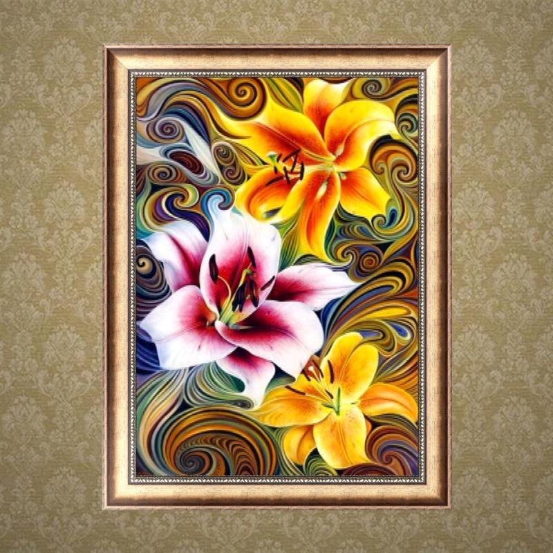 Flower DIY 5D Diamond Embroidery Painting Cross Stitch Home Decor Craft Art Tool