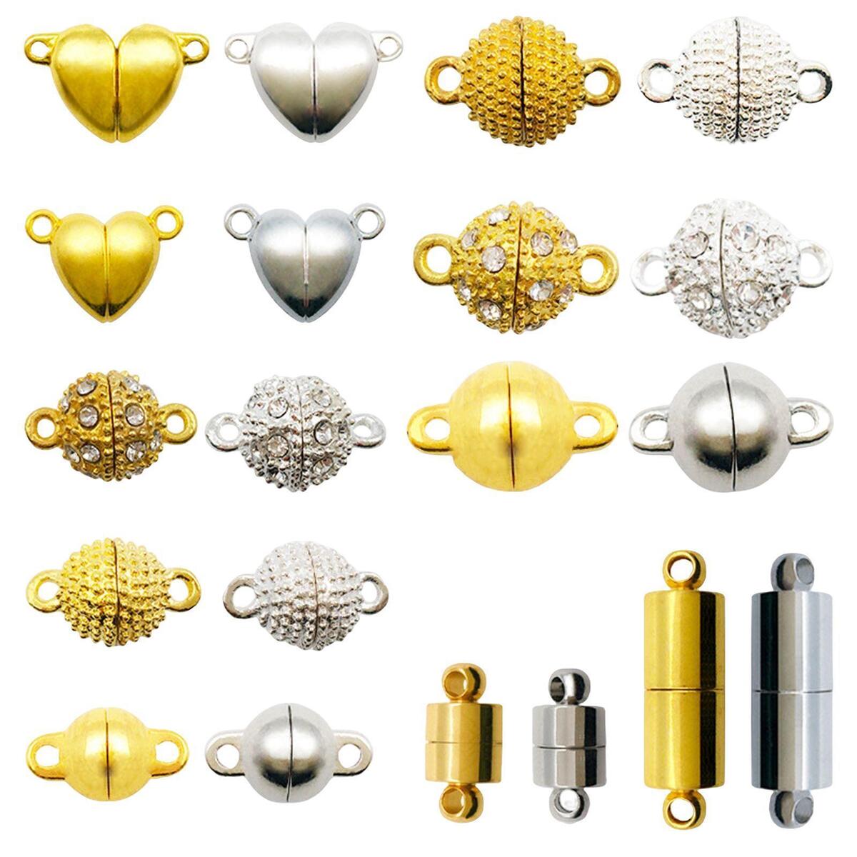 20Pcs Magnetic Jewelry Clasp Necklace Bracelet Connector Hook  Clasps