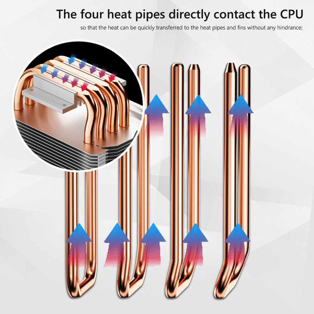 JONSBO CR1400 9cm 4 Pin CPU Cooler Fan DC 12V PWM Radiator for Intel/AMD
