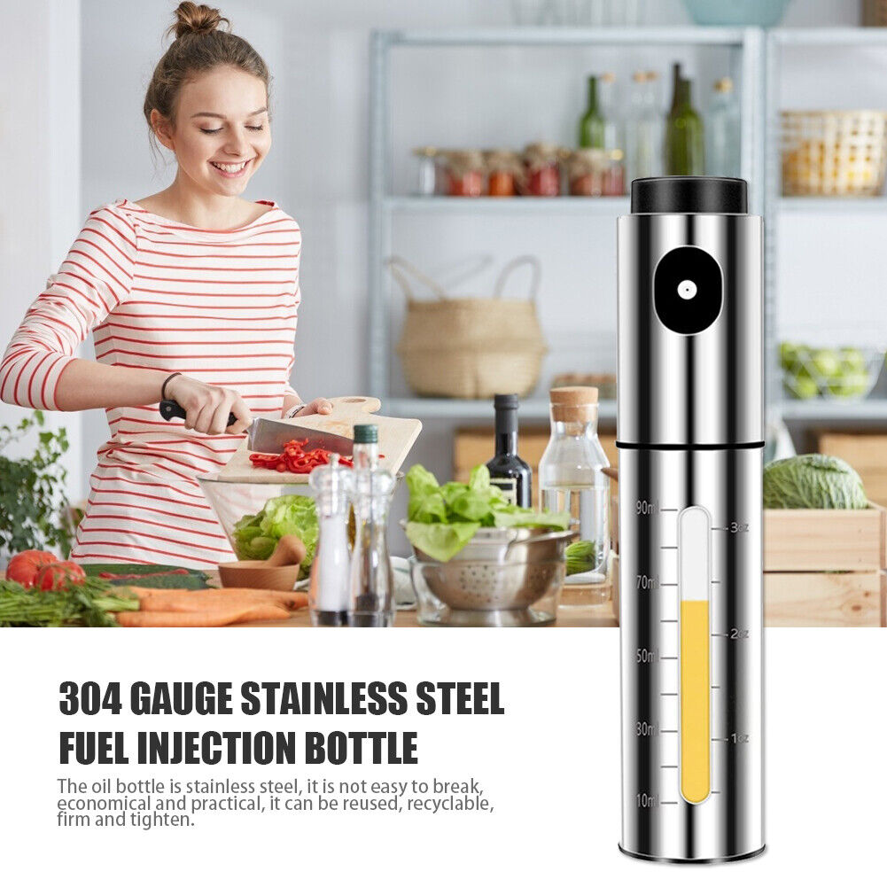 304 Stainless Steel Oil Spray Bottle Barbecue Seasoning Bottle With Scale