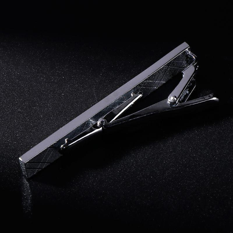 2 Pcs/Set Tie Clip Men Ties Carbon Fiber Exquisite Classic Fashion Jewelry Pins