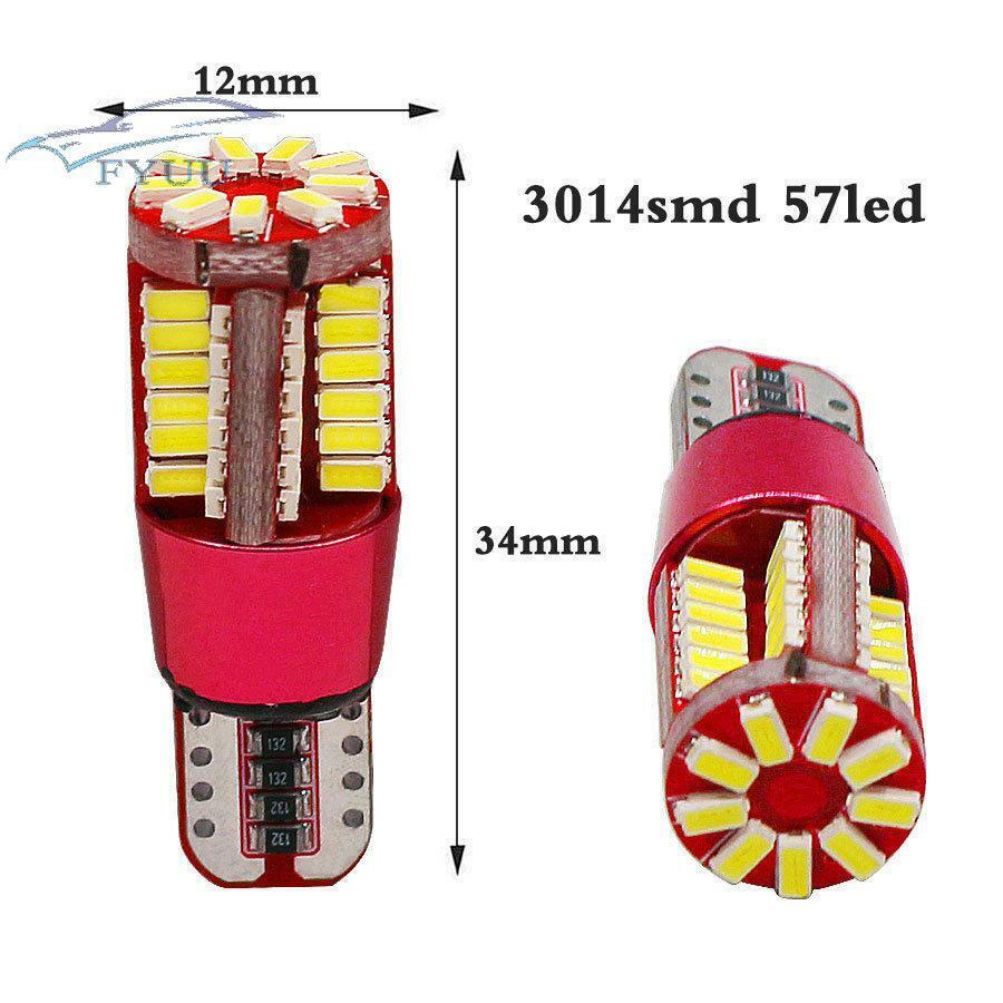 2 Pcs T10 4014 57-SMD 12V White LED Light Bulbs For Vauxhall Corsa C D VXR 06-15