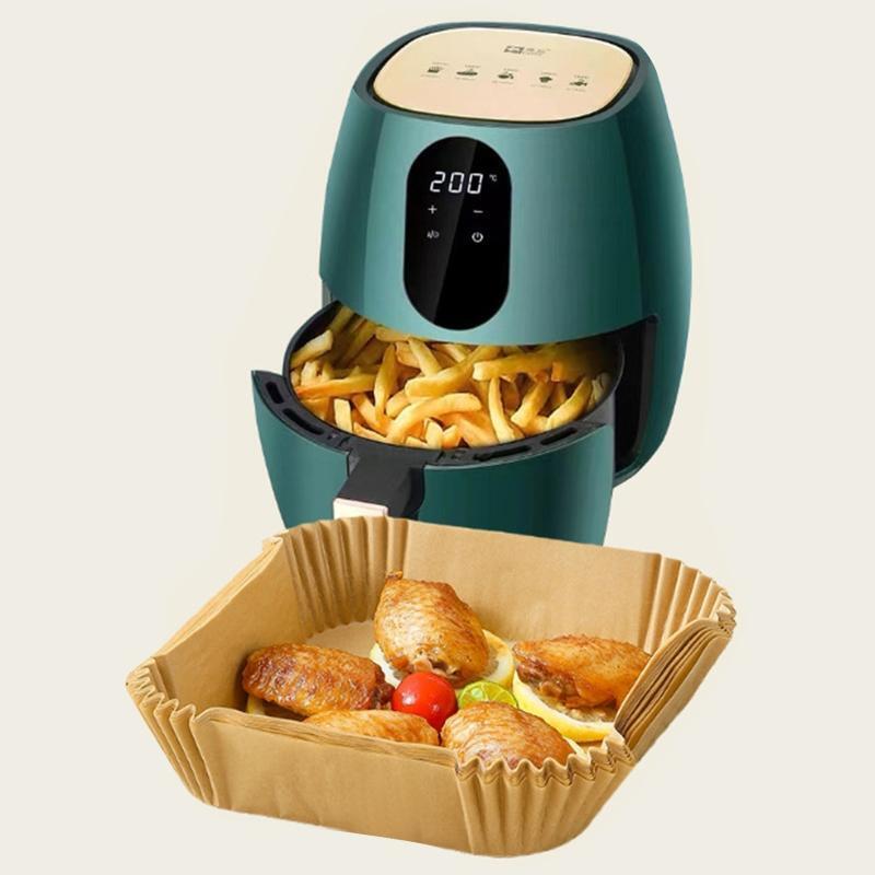100 PCS Baking Paper Air Fryer Paper Waterproof Parchment for Roasting Microwave