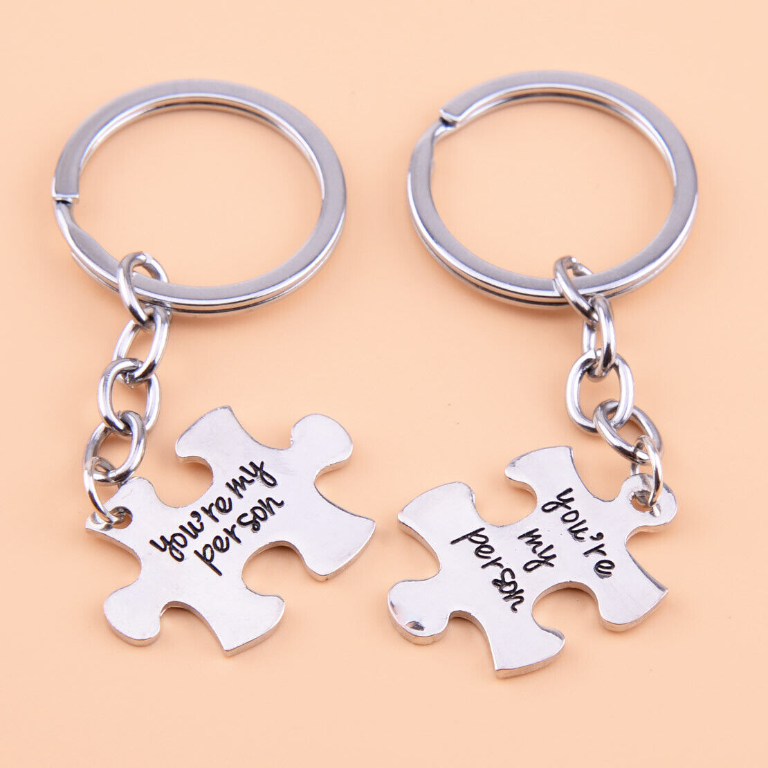 2x Puzzle You're My Person Couples Key Ring Chain Keychain Keyring Lover Gift Li