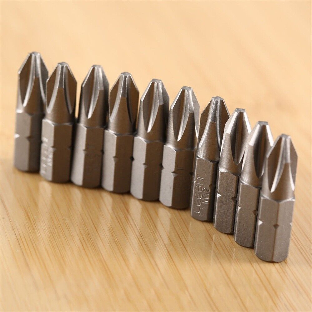 Useful Cross Head Tip Screwdriver Bit Set Tool Cross Screw Driver 1/4" Hex Shank