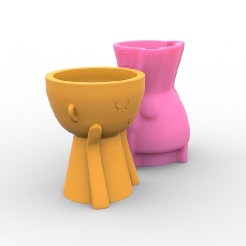 Cute Boy Succulent Silicone Mold Ornament Homemade Ashtray Flower Pot Handicraft