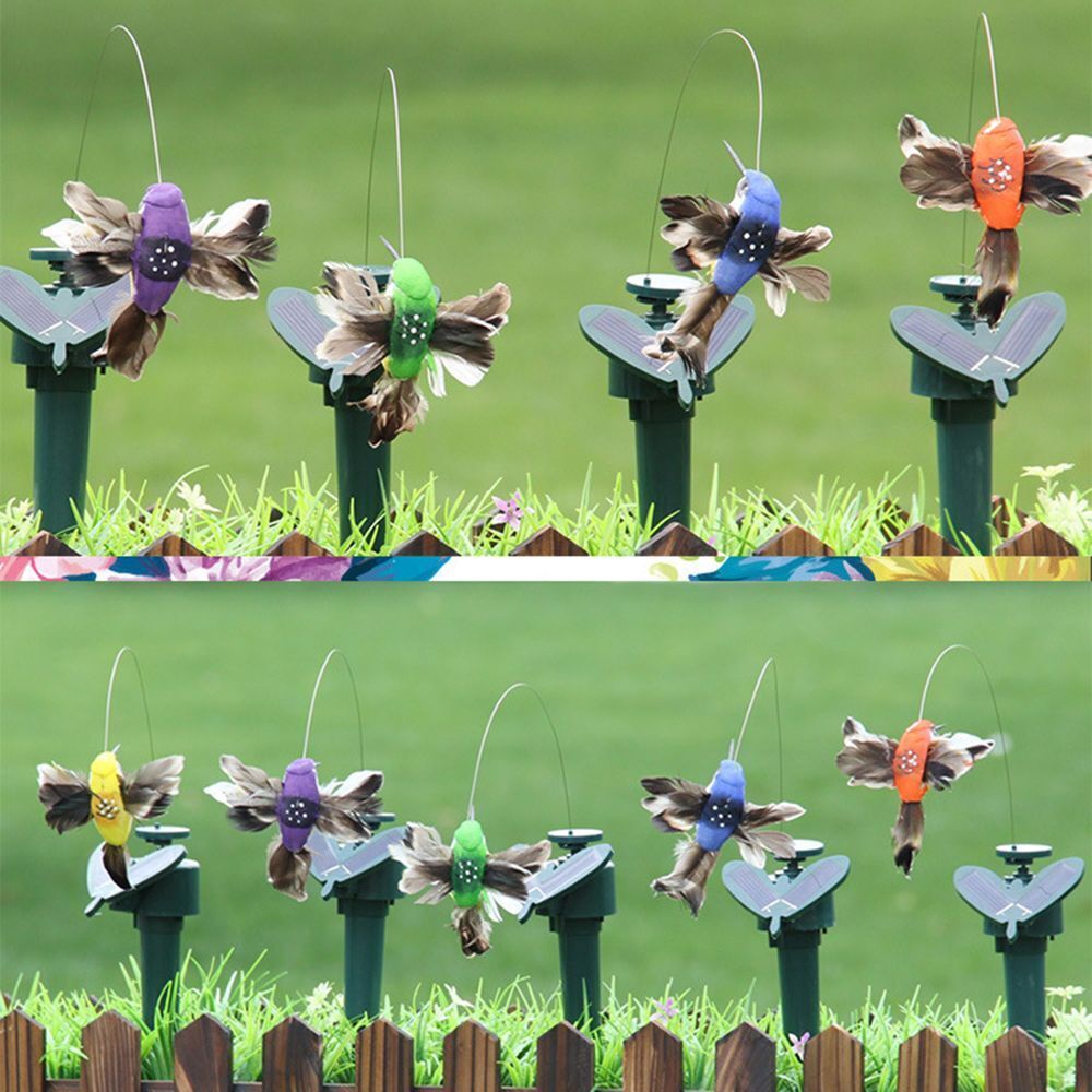 Garden Decoration Electric Feather Bird Solar Animal Decoration Hummingbird