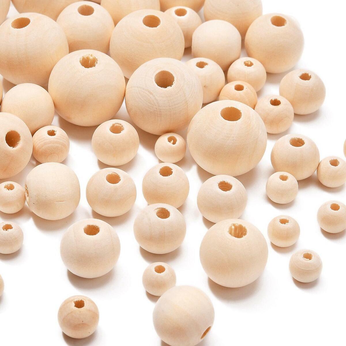 Wooden Round Spacer Bead  Supplies for Jewelry Making Farmhouse