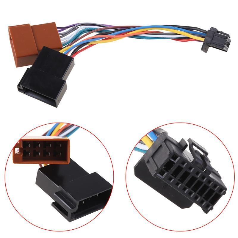 16Pin Audio Car Stereo Wiring Harness Plastic ISO Adapter Fit for Most Cars